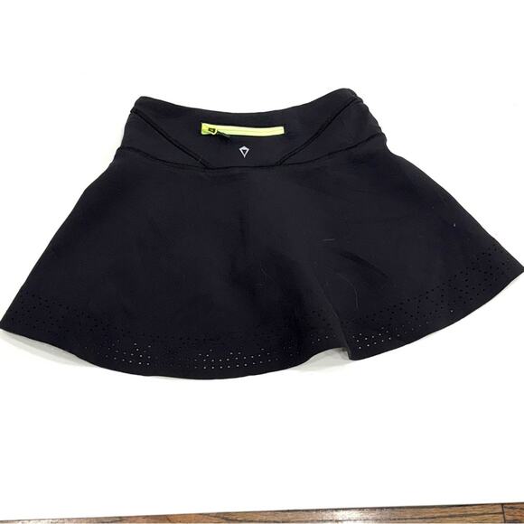 Ivivva By LULULEMON Neoprene Circle Skirt Skort Laser Detail Girls Size 10 Black - Picture 8 of 10